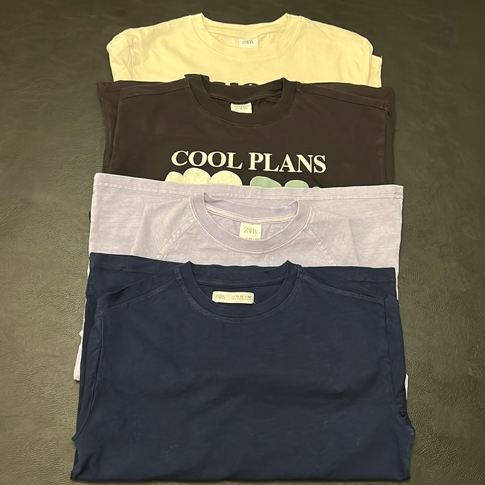 Zara- Bundle of Girls shirts in size 11-12 in 4 different colors